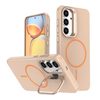 Чехол Bright Color Imitation Camera Bracket с MagSafe и имитацией камеры для Samsung Galaxy S25 FE 5G — песочно-титановый