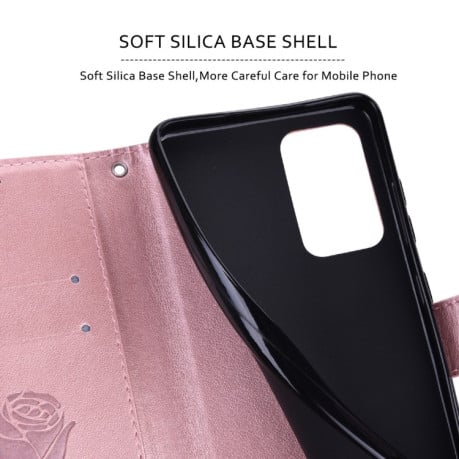 Чохол-книжка Rose Embossed Samsung Galaxy A03/A04E - рожеве золото