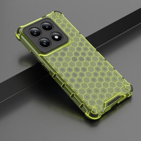 Чохол протиударний Honeycomb на Xiaomi 14T Pro 5G Global - зелений