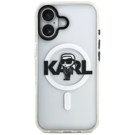 Оригинальный прозрачный чехол Karl Lagerfeld IML Karl Sketch Logo с MagSafe на iPhone 17 - Transparent
