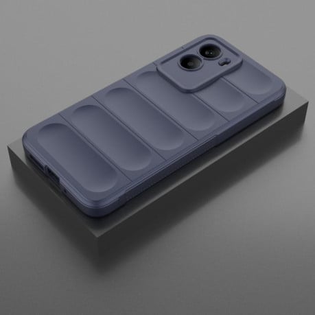 Силиконовый чехол Magic Flannel на Xiaomi Poco M7 4G 169mm - синий