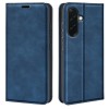 Чехол-книжка в стиле Retro мягкое покрытие Skin Feel деловой дизайн на Samsung Galaxy A37 5G — тёмно-синий