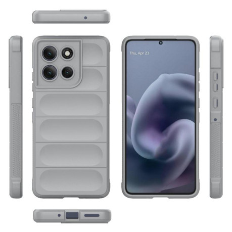 Силіконовий чохол Magic Flannel на Motorola Moto G86 Power - сірий