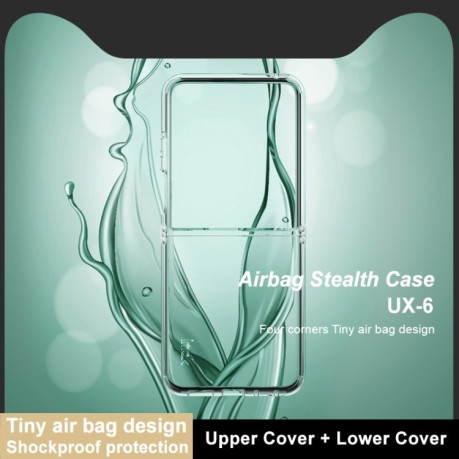 Протиударний чохол IMAK All-inclusive Airbag на Motorola Razr 50 Ultra - прозорий