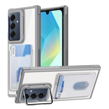 Противоударный чехол Card Bag Holder Acrylic Hybrid для Samsung Galaxy A16 5G - белый