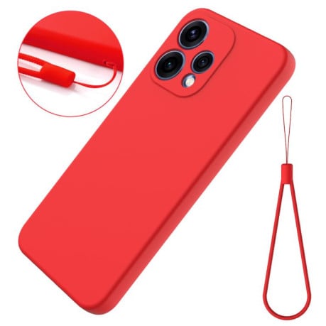 Силіконовий чохол Solid Color Liquid Silicone для OPPO Reno15 5G Global — червоний