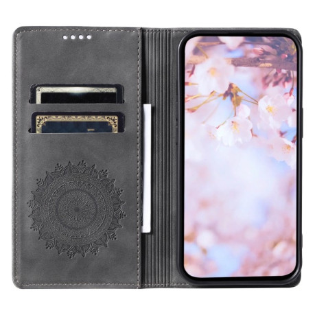 Чохол-книжка Totem Embossed Magnetic Leather для Xiaomi 14 Pro - сірий