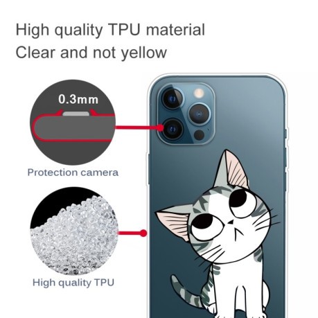 Чохол Painted Pattern для iPhone 13 Pro Max - Tilted Head Cat
