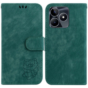 Чехол-книжка Little Tiger Embossed Leather на Realme C53/C51 / Narzo N53 - зеленый