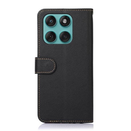 Чохол-книжка KHAZNEH Litchi Texture для Motorola Edge 60 Fusion / 60 Pro - чорний