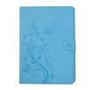 Чехол-книжка Pressed Flowers Butterfly Pattern для iPad mini 1/2/3 - голубой