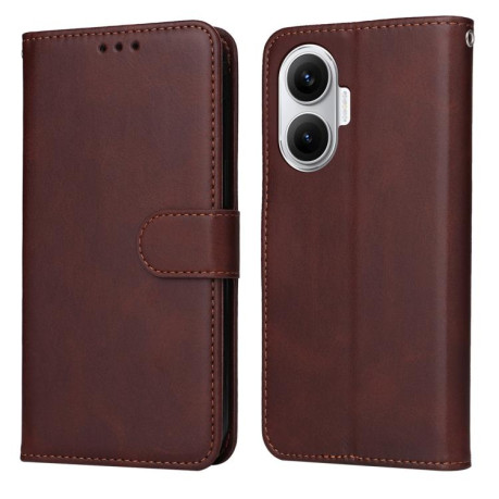 Чехол-книжка Stitching Calf Texture для Xiaomi Redmi Turbo 4 Pro / Xiaomi Poco F7 - коричневый