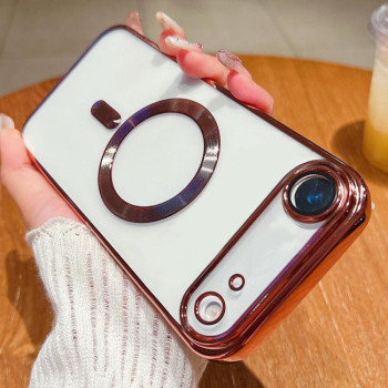 Чехол Electroplating с Magsafe  на iPhone Air - розовый