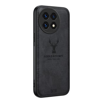 Ультратонкий чехол Deer Head Cloth Skin для OnePlus 13 - черный