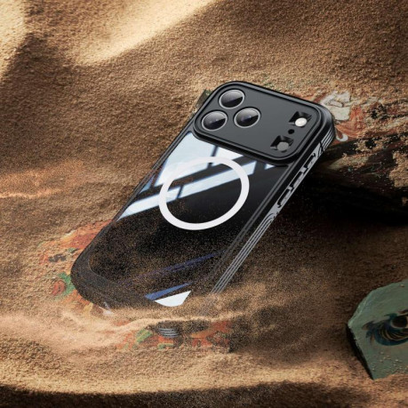 Двосторонний противоударный чехол Life Waterproof MagSafe Magnetic Rugged для iPhone 17 Pro - голубой