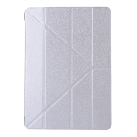 Чохол-книжка Silk Texture Horizontal Deformation для iPad 9/8/7 10.2 (2019/2020/2021) -сріблястий