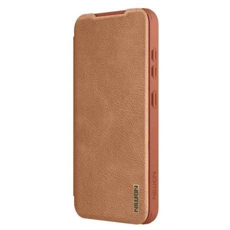 Чехол-книжка Nillkin Qin Series для Samsung Galaxy S25 5G - коричневый