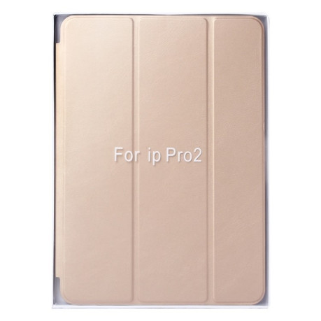 Кожаный чехол-книжка Solid Color  на iPad Pro 12.9 inch 2018- золотой