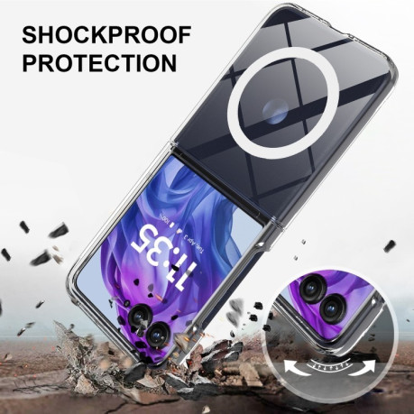 Чохол Clear Case MagSafe Simple Magnet для Motorola Razr 50 Ultra - прозорий