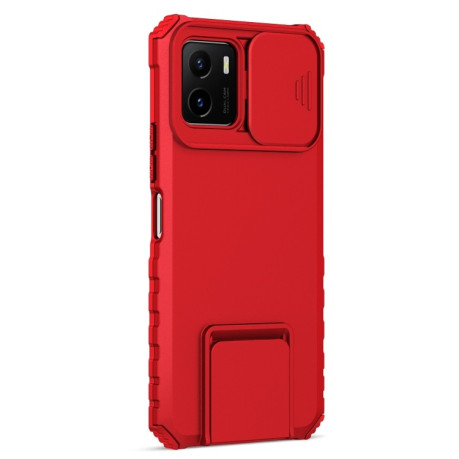 Чохол протиударний Stereoscopic Holder Sliding для Vivo Y15s / Y15a - червоний