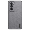 Чехол Tree Bark Leather Shockproof для OPPO Reno 12 Pro Global - серый
