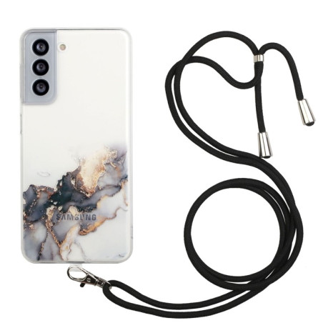 Чохол Hollow Marble Pattern with Neck для Samsung Galaxy S22 5G - чорний