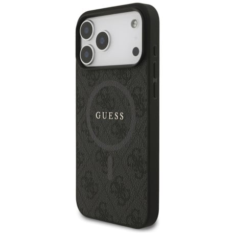 Оригинальный чехол Guess 4G Ring Classic Logo с MagSafe на iPhone 17 Pro Max - black
