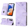 Чехол-книжка Skin-feel Embossed для Samsung Galaxy A05s - фиолетовый