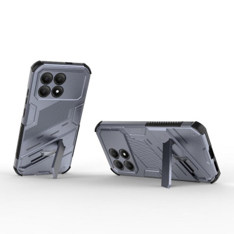 Ударостійкий чохол Punk Armor з підставкою на Xiaomi Redmi K90 / Poco F8 Pro — сірий