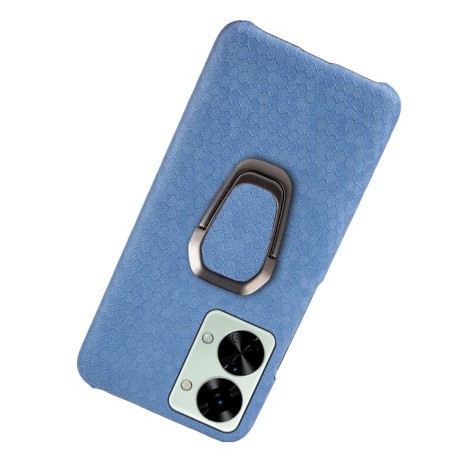Противоударный чехол Honeycomb Ring Holder для OnePlus Nord 2T 5G - светло-синий