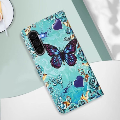 Чохол-книжка Colored Drawing Pattern Plain Weave Leather  для Samsung Galaxy A56 5G - Love Butterfly