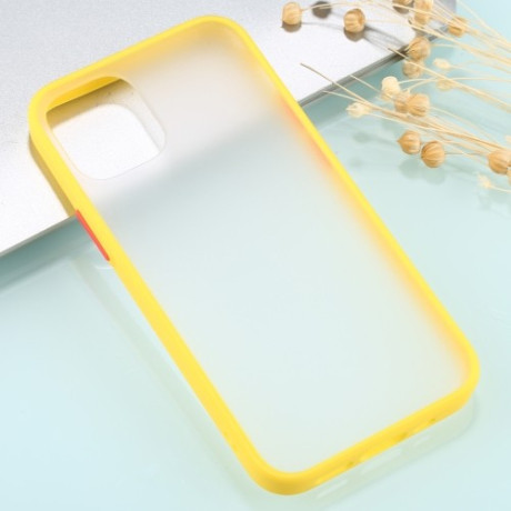 Противоударный чехол Skin Feel Series на iPhone 12 Mini - желтый