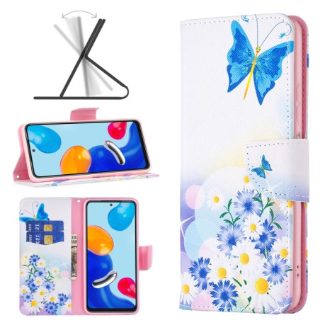 Чехол-книжка Colored Drawing Pattern для Xiaomi Redmi Note 12S 4G / Note 11 - Butterfly Love