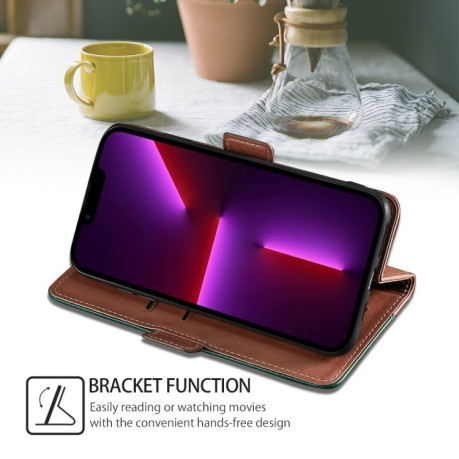 Чехол-книжка Contrast Color для OnePlus Ace 3V 5G - Light Brown + Green