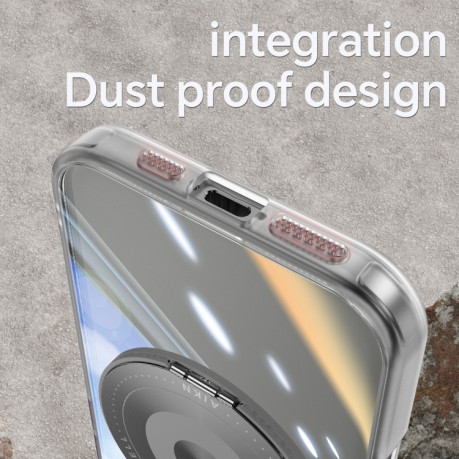Противоударный чехол MagSafe Acrylic Hybrid для iPhone 16 - белый