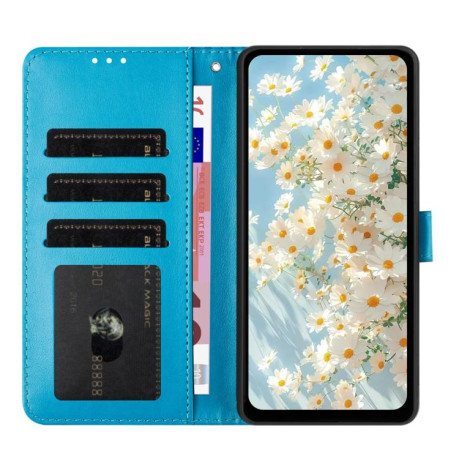 Чехол-книжка Daisy Embossed Leather для Samsung Galaxy M06 5G - синій