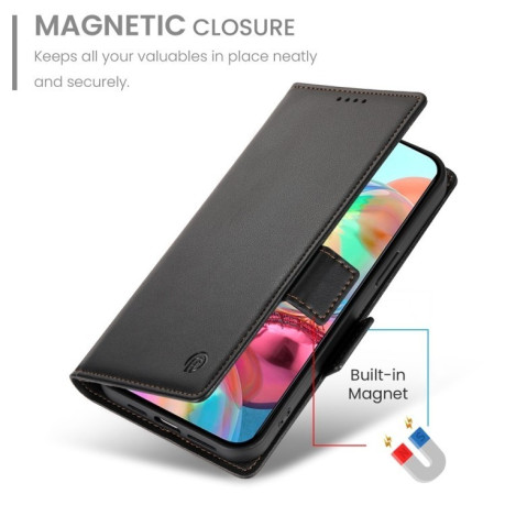 Чохол-книжка Side Buckle Magnetic Frosted Leather для Google Pixel 9a - чорний