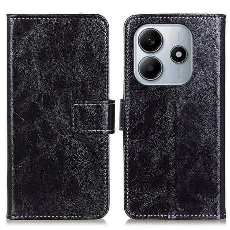 Чохол-книжка Magnetic Retro Crazy Horse Texture на Xiaomi Redmi Note 14 4G 164.84mm - чорний