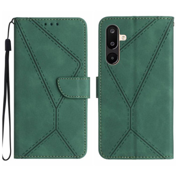 Чехол-книжка Stitching Embossed Leather для Samsung Galaxy F16 5G / M16 5G - зеленый