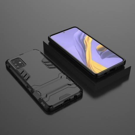 Противоударный чехол Invisible Holder на Samsung Galaxy A51 -черный