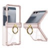 Противоударный чехол GKK Plain Leather для Samsung Galaxy Flip 7 5G - оранжевый