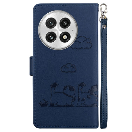 Чехол-книжка Cute Cats RFID Leather для OnePlus 13 - синий