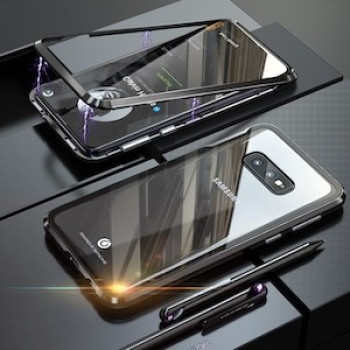 Двусторонний магнитный чехол Magnetic Angular Frame Tempered Glass на Samsung Galaxy S10e - черный