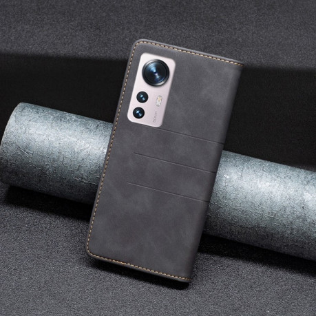 Чехол-книжка Magnetic Splicing для Xiaomi Mi 12 - черный