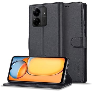 Чехол книжка LCIMEEKE Calf Texture на Xiaomi 14T - черный