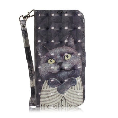 Чехол-книжка 3D Painting для Infinix Hot 50i / Smart 9 - Cat