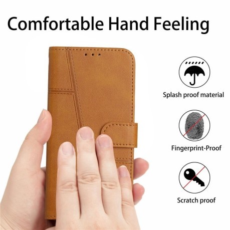 Чехол-книжка Stitching Calf Texture для Infinix Zero 30 4G - желтый