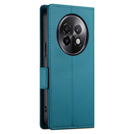 Чехол-книжка Side Buckle Magnetic Frosted Leather для Realme 13+ - синій