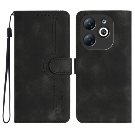 Чехол-книжка Skin Feel Heart Amile для Infinix Smart 8 - черный