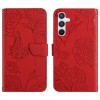 Чехол-книжка Skin Feel Butterfly Embossed для Samsung Galaxy A55 5G - красный
